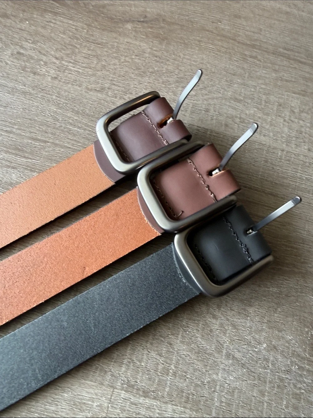 Timberland Bundle Deal 3 Pk Genuine Leather Belts Size 36 - Black Brown Chestnut